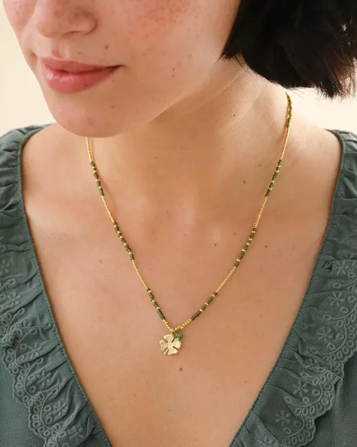 Honored Carneool Ketting Goudkleurig