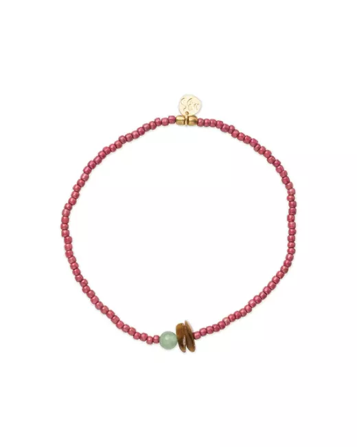 Amuse Labradoriet Edelsteen Mix Armband Goudkleurig