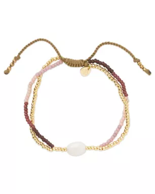 A Beautiful Story - Bracelet Shining Pierre de lune Gold