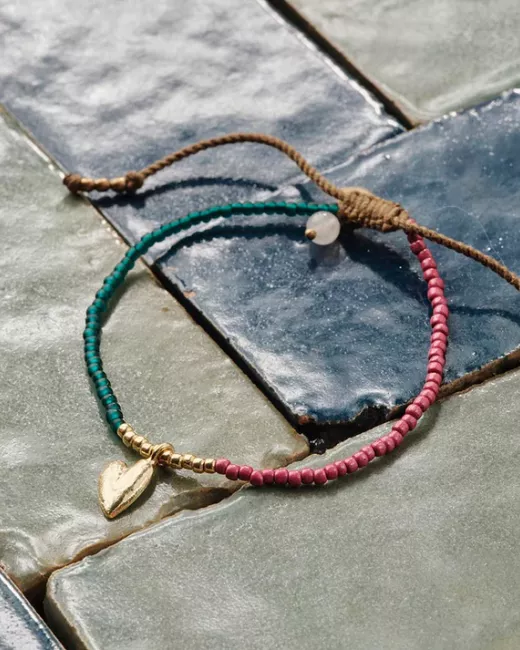 Hoping Labradoriet Armband Goudkleurig