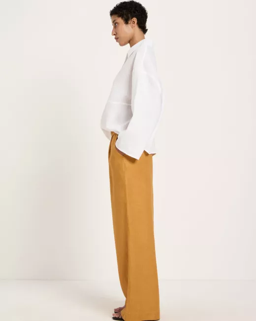 LANIUS - Pantalon à jambes larges en coton biologique