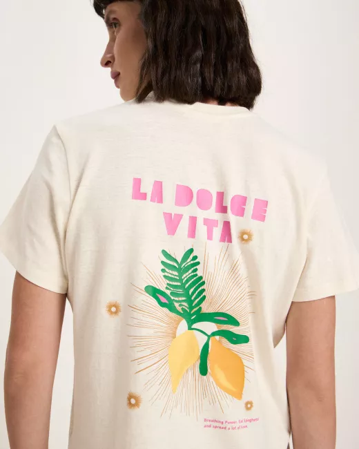 T-shirt van hennep en biologisch katoen