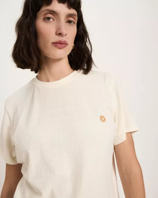 T-shirt van hennep en biologisch katoen