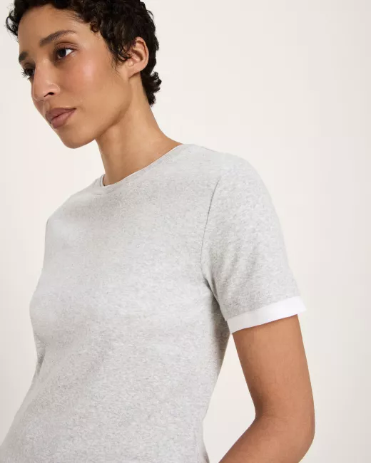 T-shirt van hennep en biologisch katoen