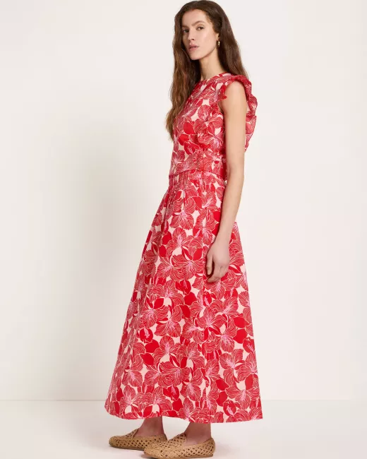 Organic cotton midi skirt