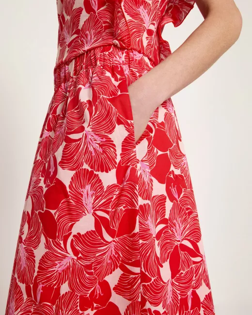 Organic cotton midi skirt