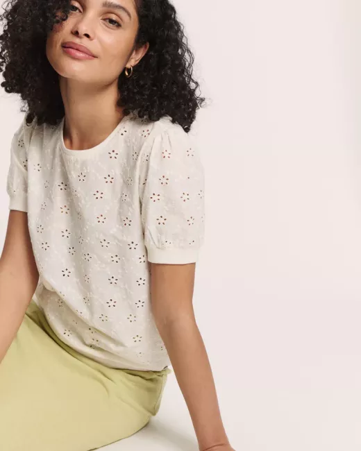 Blouse van biologisch katoenjersey