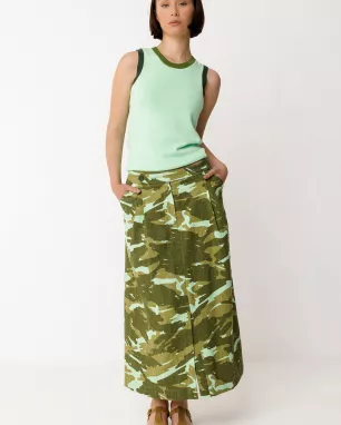 Organic cotton midi skirt