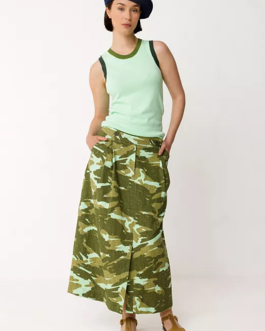 Organic cotton midi skirt