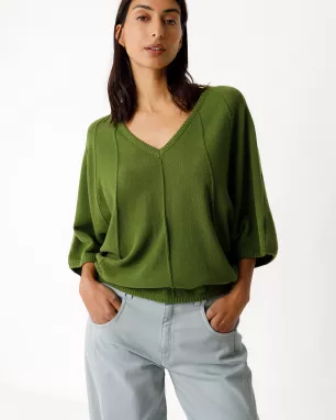 Organic cotton knit sweater IBAR