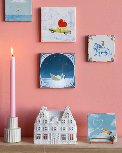 Handcrafted decorative ceramic tiles 10x10cm