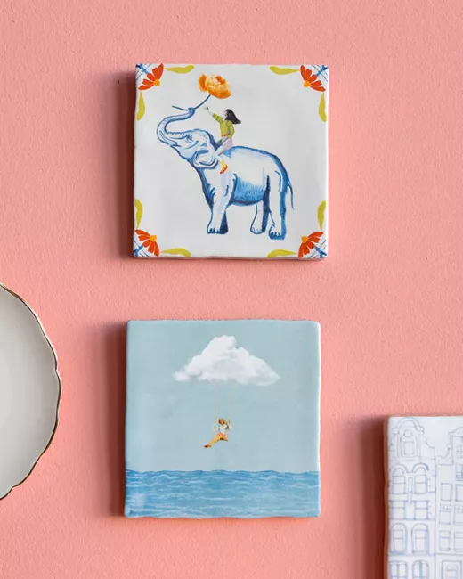 Handgemaakte decoratieve tegels 10x10 cm