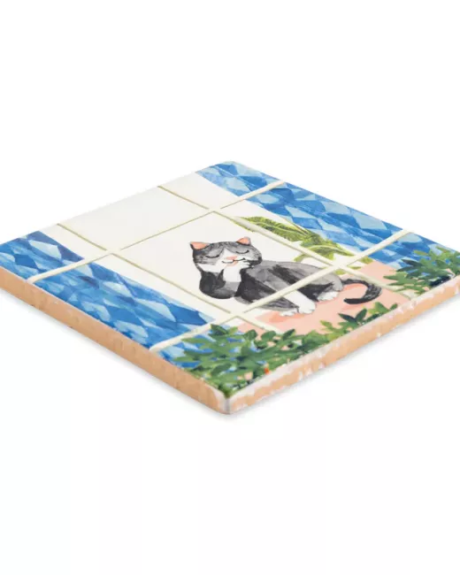 Handcrafted decorative ceramic tiles 10x10cm