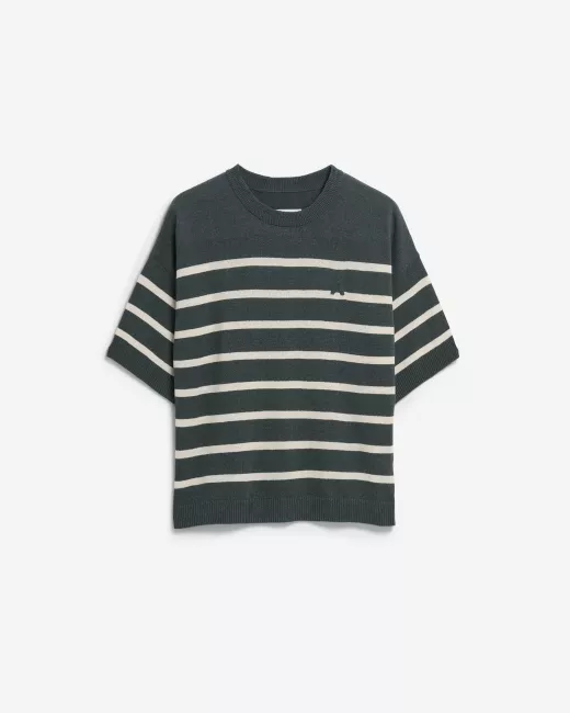 Armedangels - Pull coupe ample LIZAA LINO STRIPES