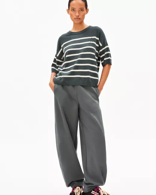 Armedangels - Pull coupe ample LIZAA LINO STRIPES