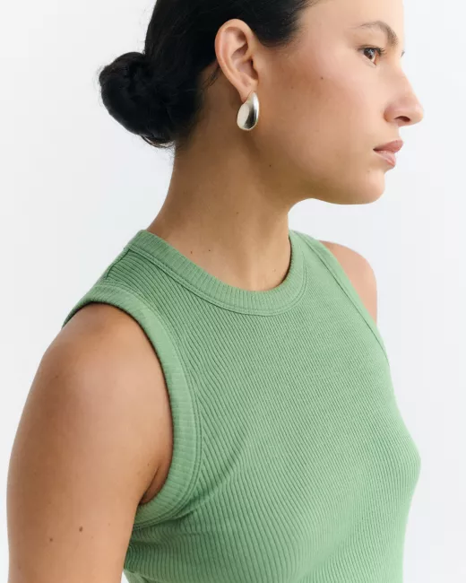 THINKING MU - Débardeur vert en coton bio