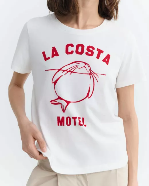 THINKING MU - T-shirt ANIMAL MOTEL IDA en coton bio