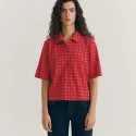 Blouse RED CHECKS SEERSUCKER ANE