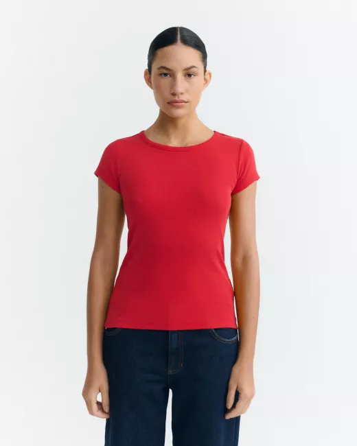 THINKING MU - T-shirt slim Mirna-R en coton bio