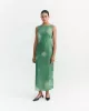 THINKING MU - Robe longue verte Typia Sunniva