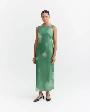 THINKING MU - Robe longue verte Typia Sunniva