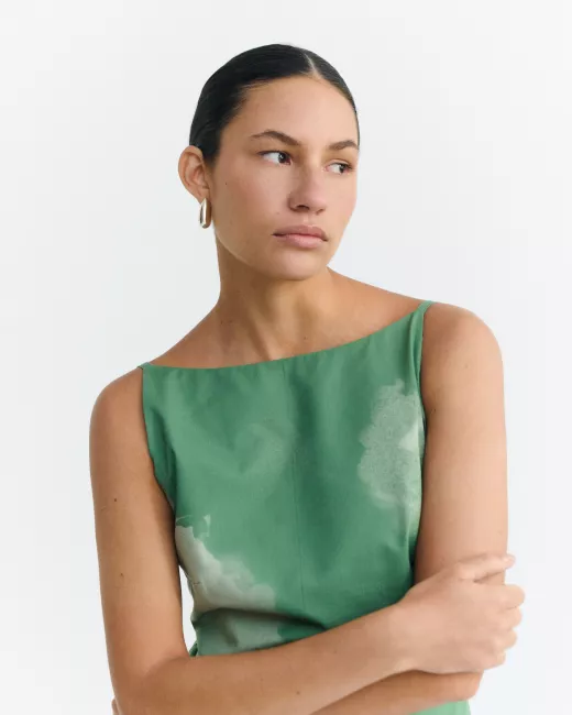 THINKING MU - Robe longue verte Typia Sunniva