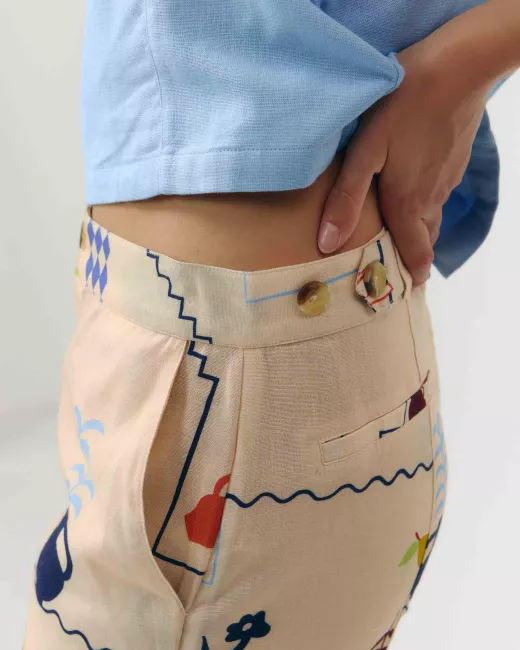 SUITE13LAB - Pantalon ULLA en coton bio et lin