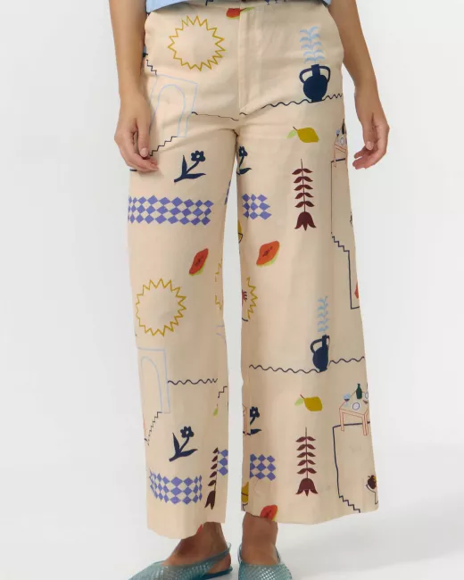 SUITE13LAB - Pantalon ULLA en coton bio et lin