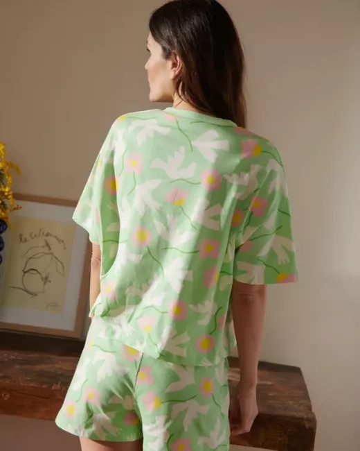 We are Jolies - Pyjama en coton bio Bird Vert