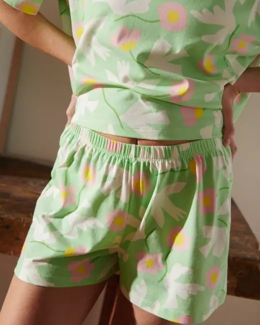 We are Jolies - Pyjama en coton bio Bird Vert
