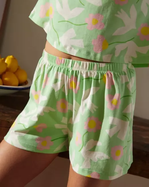We are Jolies - Pyjama en coton bio Bird Vert