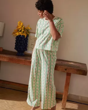 Long organic cotton pajama - Zèbra