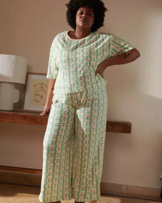 Lang biologisch katoenen pyjama - Zèbra