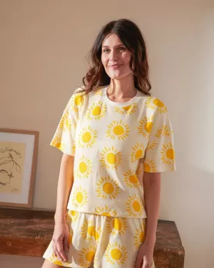Waffle-textured organic cotton pyjama