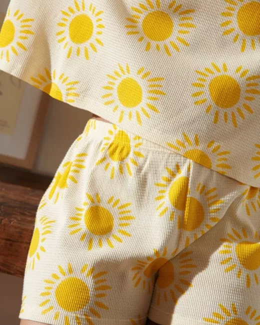 Waffle-textured organic cotton pyjama