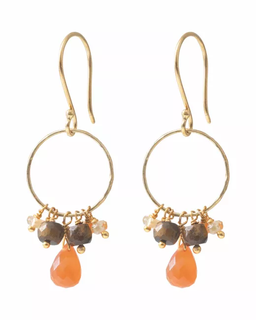 Flourish Carnelian mix earrings