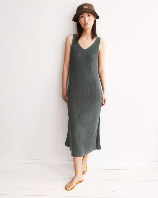 Armedangels - Robe midi en maille de lin