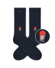 A-DAM - Chaussettes en coton bio Navy Sunset