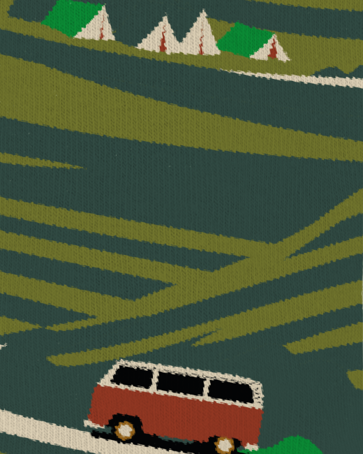 A-DAM - Chaussettes en coton bio Green Roadtrip