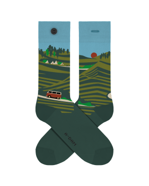 A-DAM - Chaussettes en coton bio Green Roadtrip