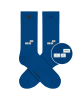 A-DAM - Chaussettes en coton bio Blue CTRL ALT DEL