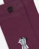 A-DAM - Chaussettes en coton bio Percolator Burgundy