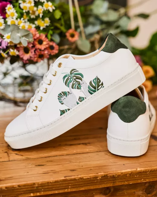 Minuit sur Terre - Baskets vegan Bellecombe Monstera