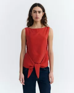 THINKING MU - Top cupro rouge Solea