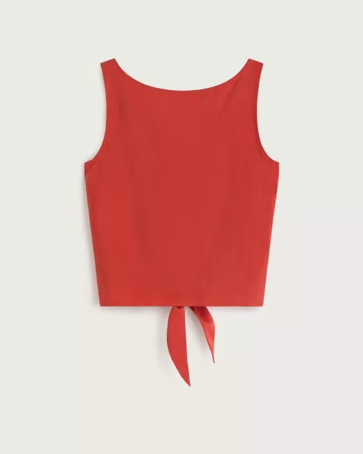 THINKING MU - Top cupro rouge Solea