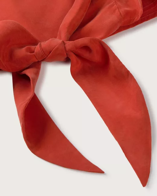 THINKING MU - Top cupro rouge Solea