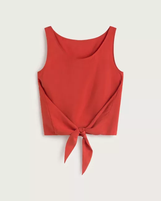 THINKING MU - Top cupro rouge Solea