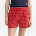 Rode seersuckershort Geraldine