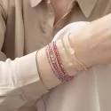 Brightness Rozenkwarts Goud Armband
