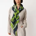 Grand foulard carré en coton bio ZERUA